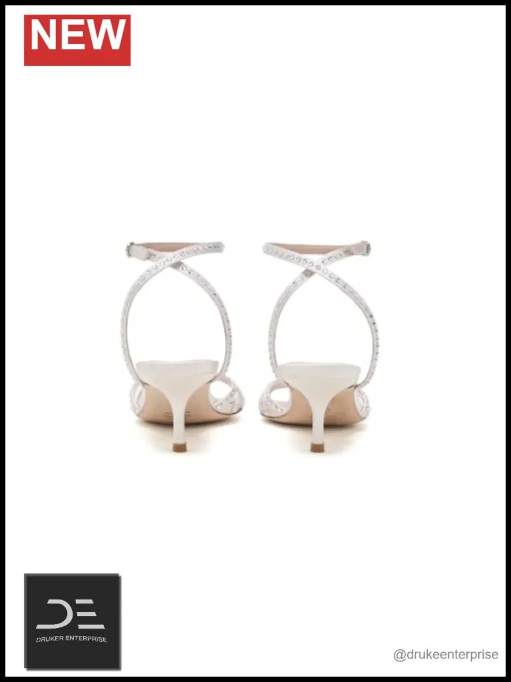 Crystal Embellished Silk Stiletto Heeled Sandals with Buckle Ankle Strap